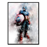 Póster Capitán América en Acuarela