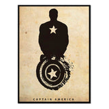 Póster Silueta Capitán América