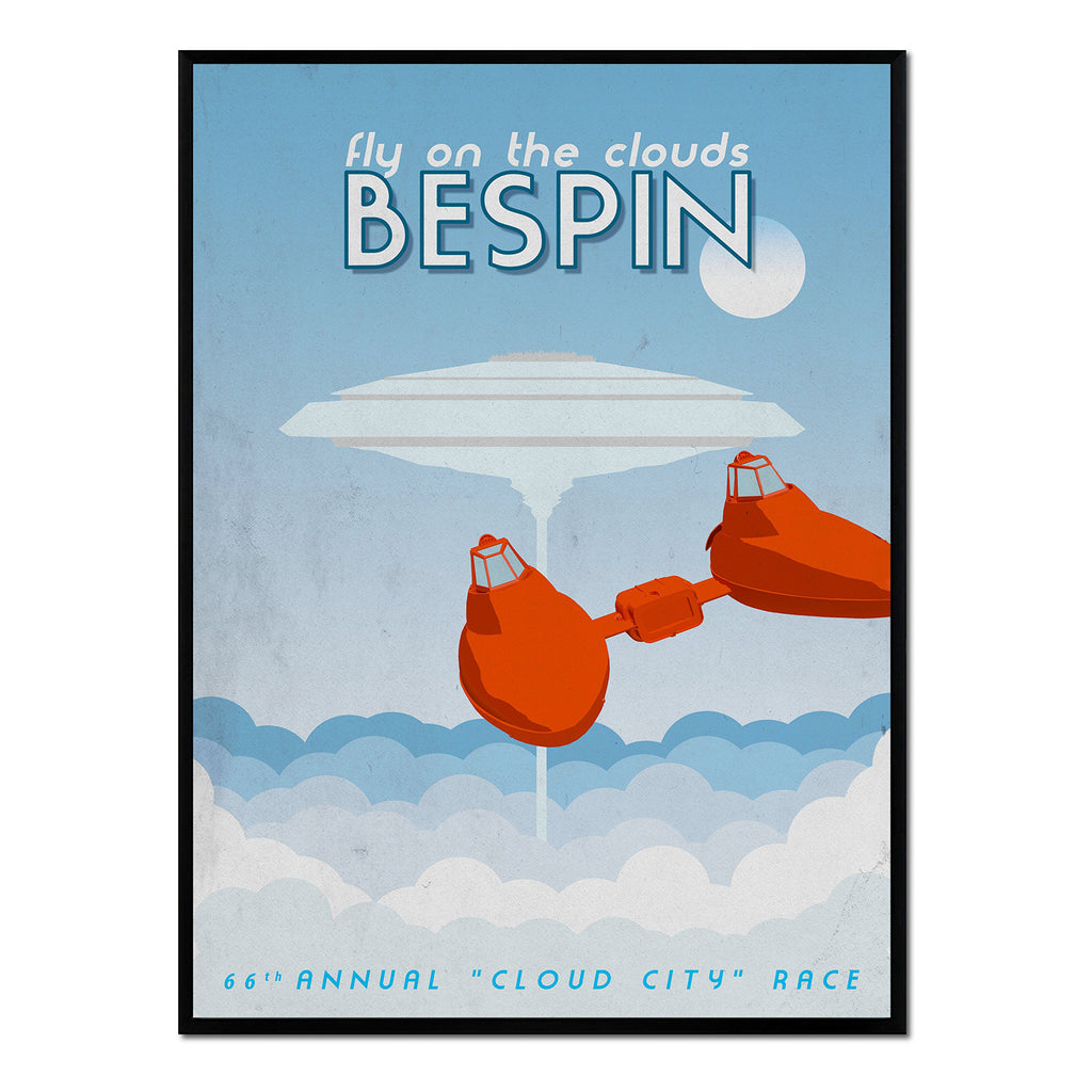 Póster Fly on the Clouds Bespin