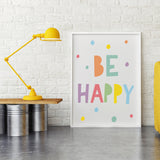 Póster Be Happy Colores