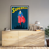 Póster Superman Azul y Rojo