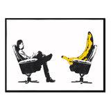 Plátano - Póster 21x30 con Marco Negro