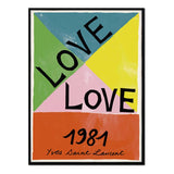Love 1981 - Póster 30x40 con Marco Negro