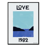 Love 1982 - Póster 30x40 con Marco Negro