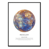 Póster Planeta Mercurio