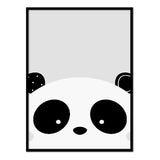 Póster Panda Gris
