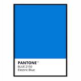 Azul Eléctrico - Póster 40x50 con Marco Negro
