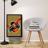 Superman - Póster 50x70 con Marco Negro