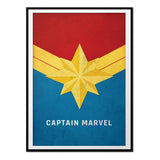 Capitán Marvel - Póster 50x70 con Marco Negro
